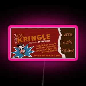 Nancy Drew Koko Kringle Milk Chocolate Bar RGB Neon Sign