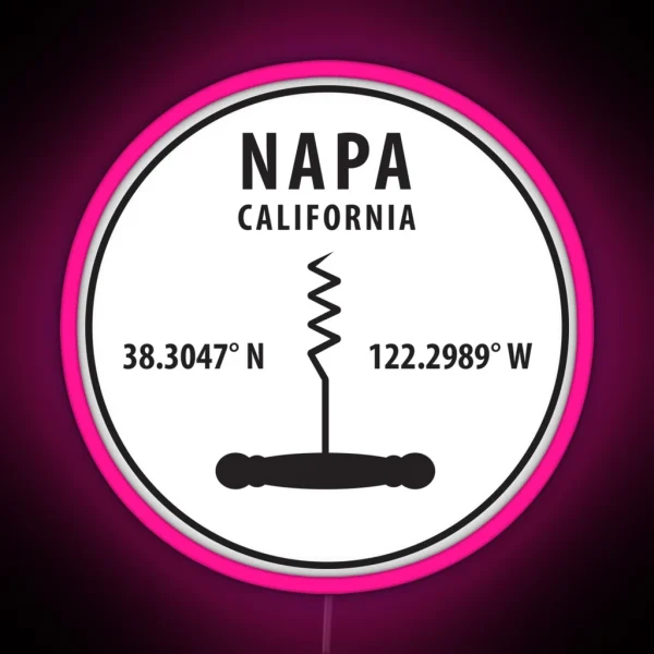 NAPA GPS Wine Opener RGB Neon Sign