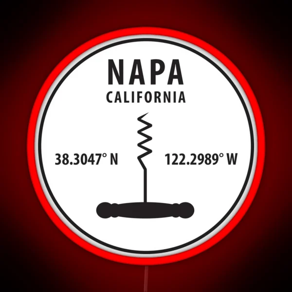 NAPA GPS Wine Opener RGB Neon Sign
