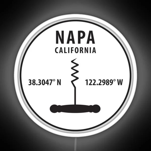 NAPA GPS Wine Opener RGB Neon Sign