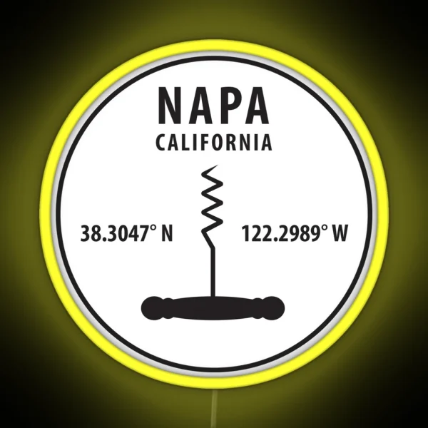 NAPA GPS Wine Opener RGB Neon Sign