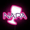 Vibrant Napa Wine Glass Collection Neon Sign with Multicolor Accents