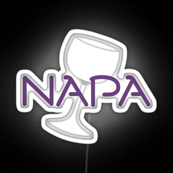 Napa Wine Glass RGB Neon Sign