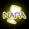 Napa Wine Glass Personalized RGB Neon LED Sign with Color Change