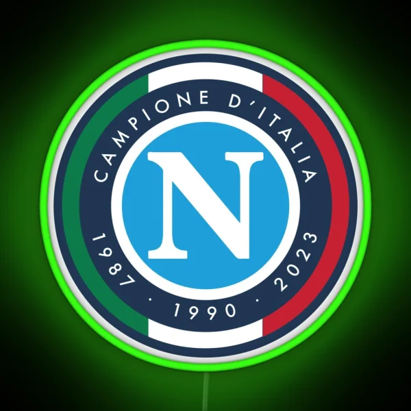 Napoli Campione D Italia 1987 1990 2023 RGB Neon Sign