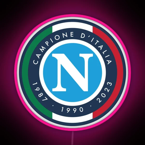 Napoli Campione D Italia 1987 1990 2023 RGB Neon Sign