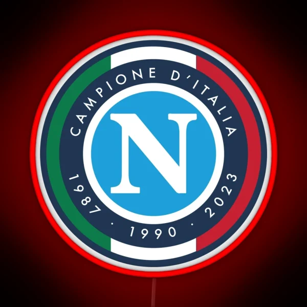 Napoli Campione D Italia 1987 1990 2023 RGB Neon Sign