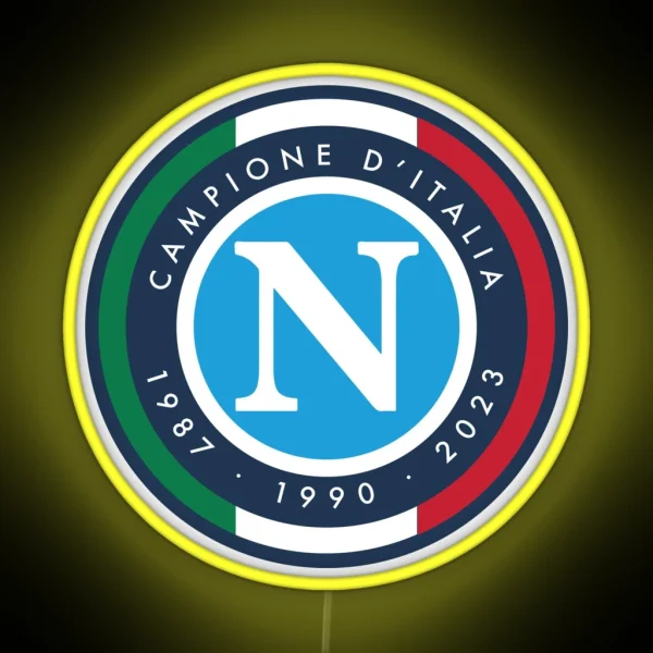 Napoli Campione D Italia 1987 1990 2023 RGB Neon Sign
