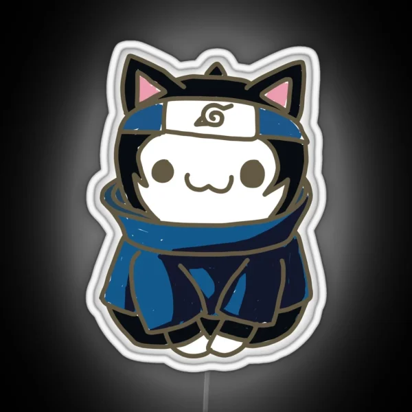 Naruto Manga Cat Sasuke Uchiha RGB Neon Sign