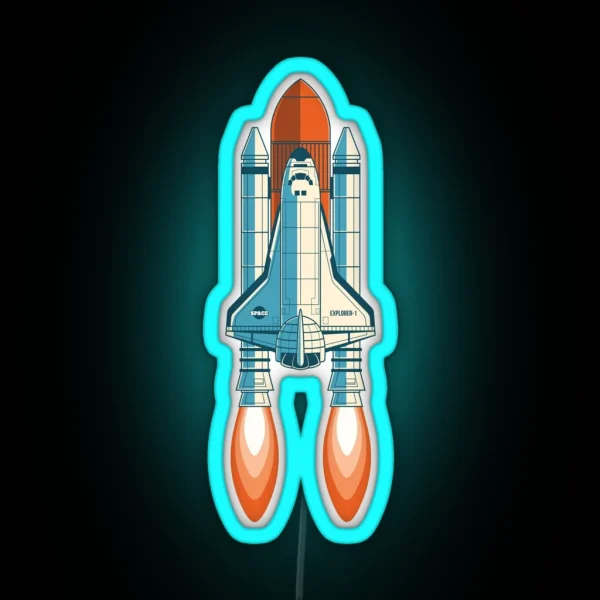 NASA Space Shuttle RGB Neon Sign