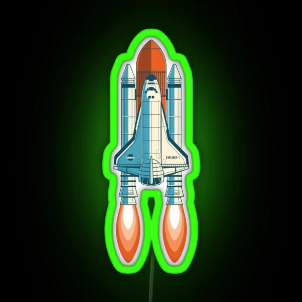 NASA Space Shuttle RGB Neon Sign