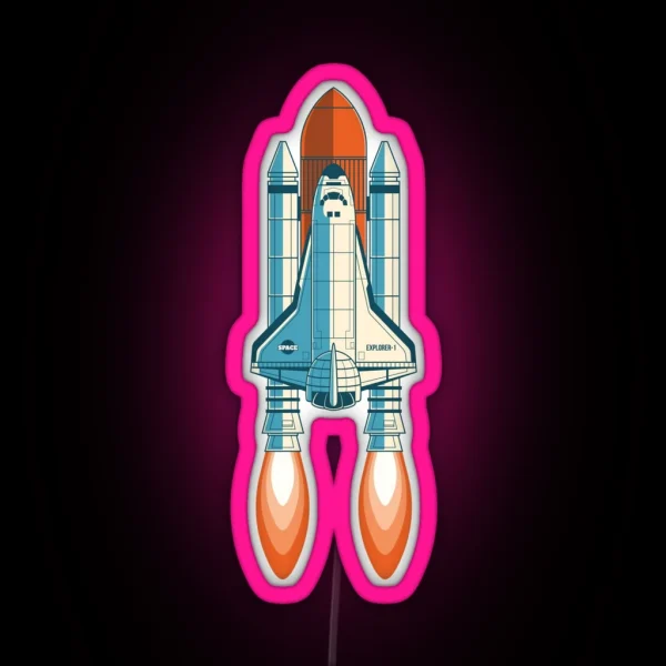 NASA Space Shuttle RGB Neon Sign