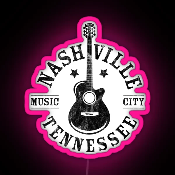 Nashville Tennessee Music City RGB Neon Sign