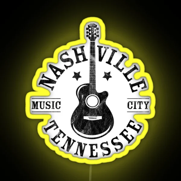 Nashville Tennessee Music City RGB Neon Sign