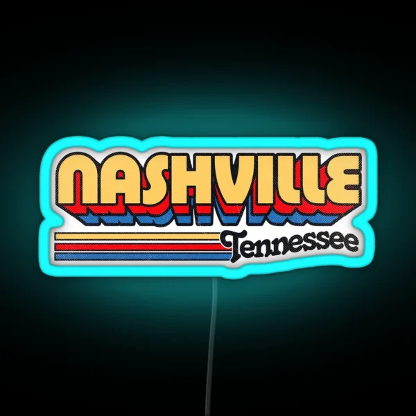 Nashville TN City Stripes RGB Neon Sign
