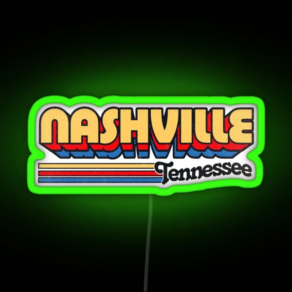 Nashville TN City Stripes RGB Neon Sign