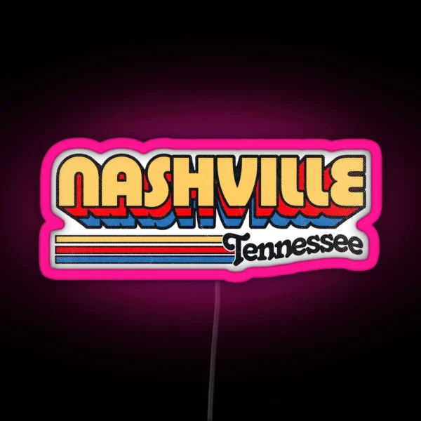 Nashville TN City Stripes RGB Neon Sign
