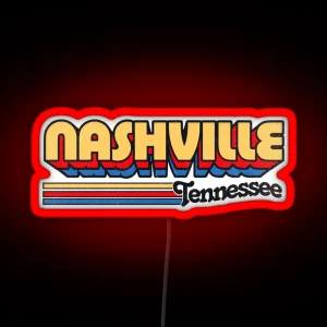 Nashville TN City Stripes RGB Neon Sign