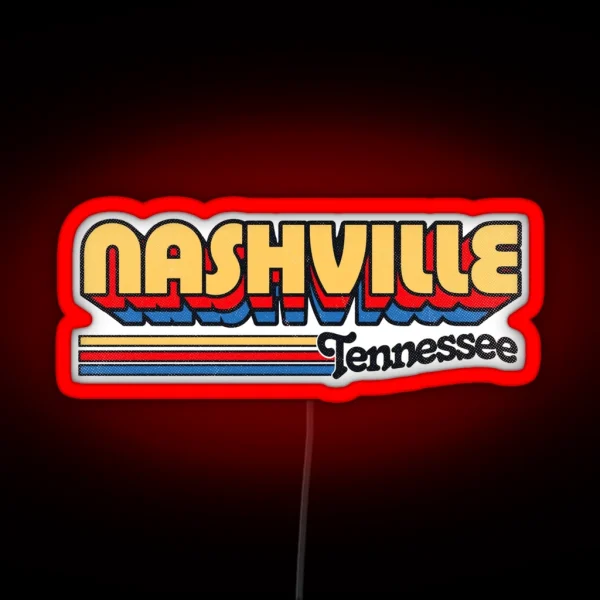 Nashville TN City Stripes RGB Neon Sign