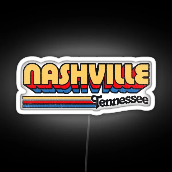 Nashville TN City Stripes RGB Neon Sign