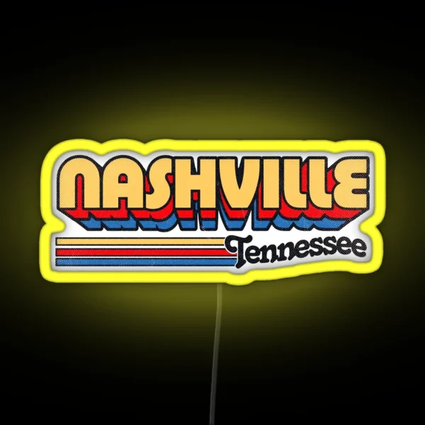 Nashville TN City Stripes RGB Neon Sign