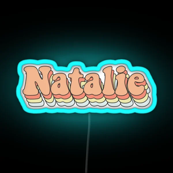 Natalie Custom Aesthetic Trendy Name RGB Neon Sign