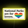 National park pride displayed in vibrant RGB neon signs.