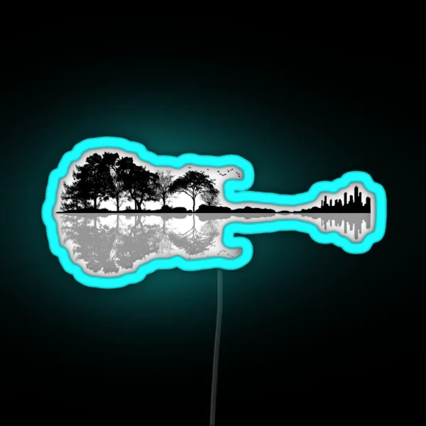 Nature Guitar RGB Neon Sign