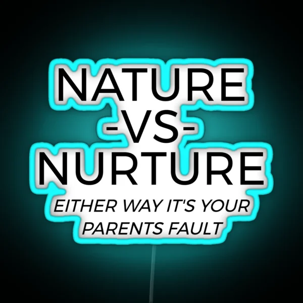 Nature Vs Nurture Psychology RGB Neon Sign