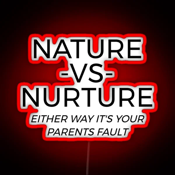 Nature Vs Nurture Psychology RGB Neon Sign