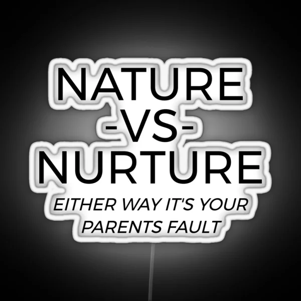 Nature Vs Nurture Psychology RGB Neon Sign