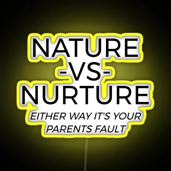 Nature Vs Nurture Psychology RGB Neon Sign