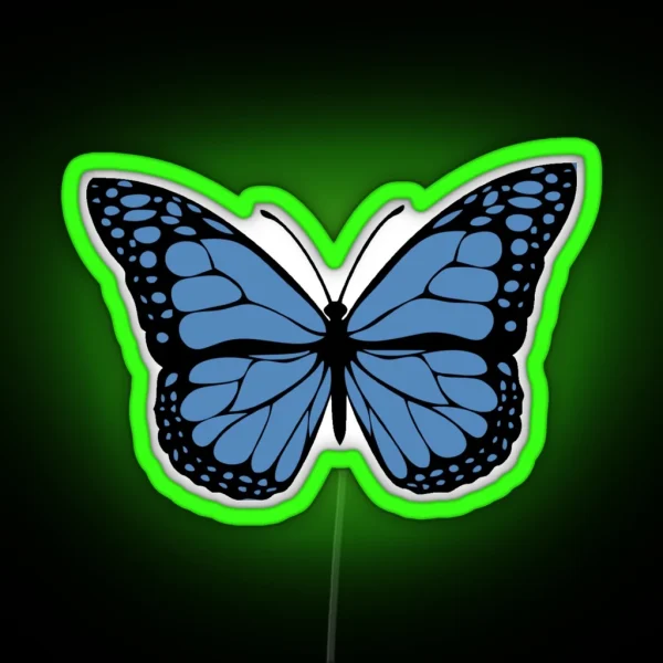 Navy Blue Butterfly RGB Neon Sign