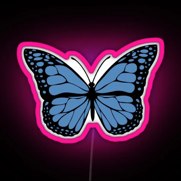 Navy Blue Butterfly RGB Neon Sign