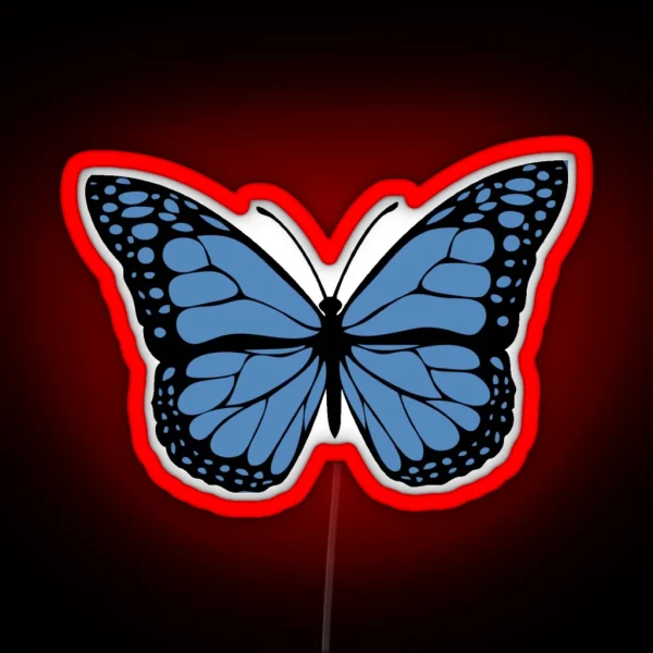 Navy Blue Butterfly RGB Neon Sign