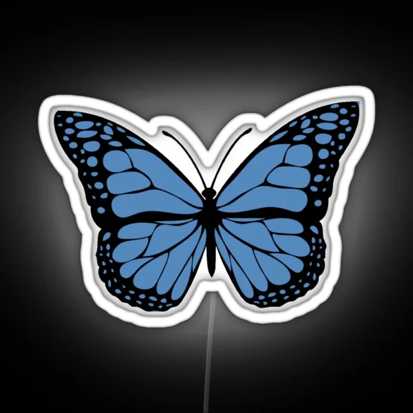 Navy Blue Butterfly RGB Neon Sign