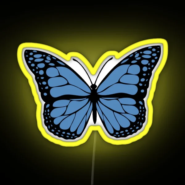 Navy Blue Butterfly RGB Neon Sign