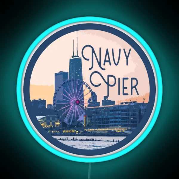 Navy Pier Decal RGB Neon Sign