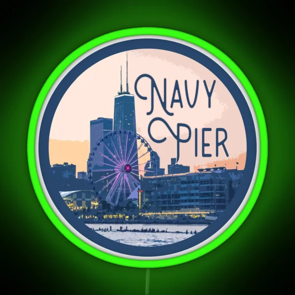 Navy Pier Decal RGB Neon Sign
