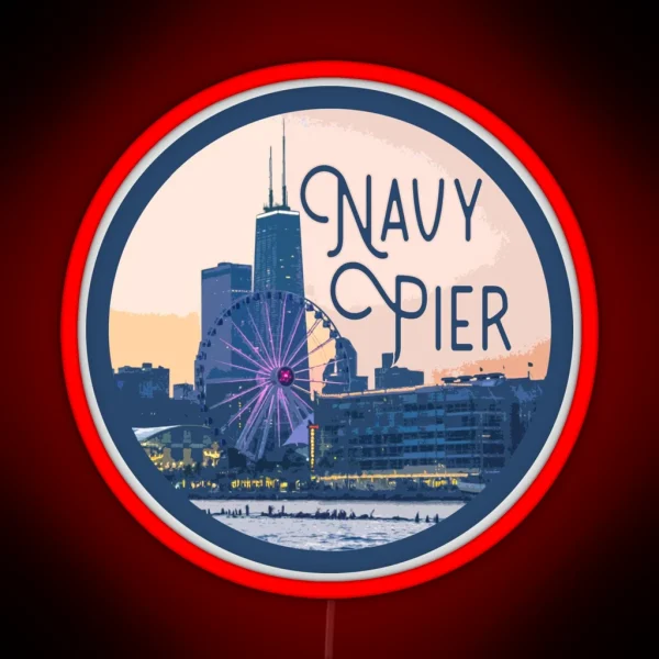 Navy Pier Decal RGB Neon Sign