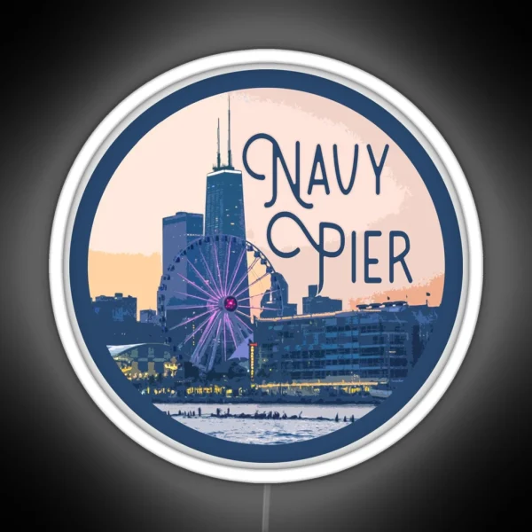 Navy Pier Decal RGB Neon Sign