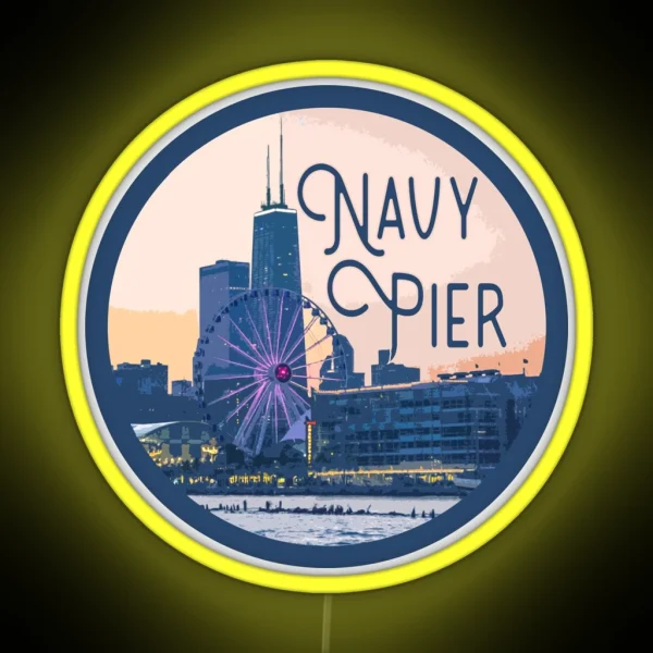 Navy Pier Decal RGB Neon Sign