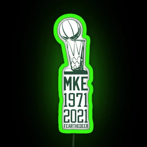NBA Champs MKE Bucks RGB Neon Sign