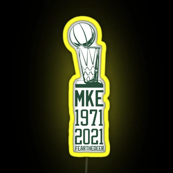 NBA Champs MKE Bucks RGB Neon Sign