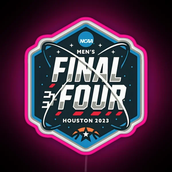 NCAA Men S Final Four 2023 Houston Basketball RGB Neon Sign