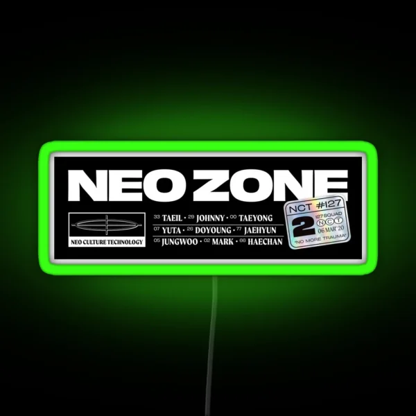 Nct 127 Neo Zone Logo RGB Neon Sign