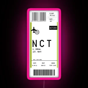 NCT Boarding Pass RGB Neon Sign