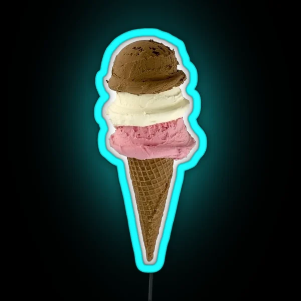 Neapolitan Ice Cream RGB Neon Sign