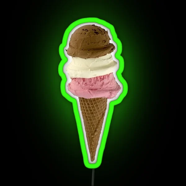 Neapolitan Ice Cream RGB Neon Sign