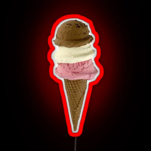 Neapolitan Ice Cream RGB Neon Sign